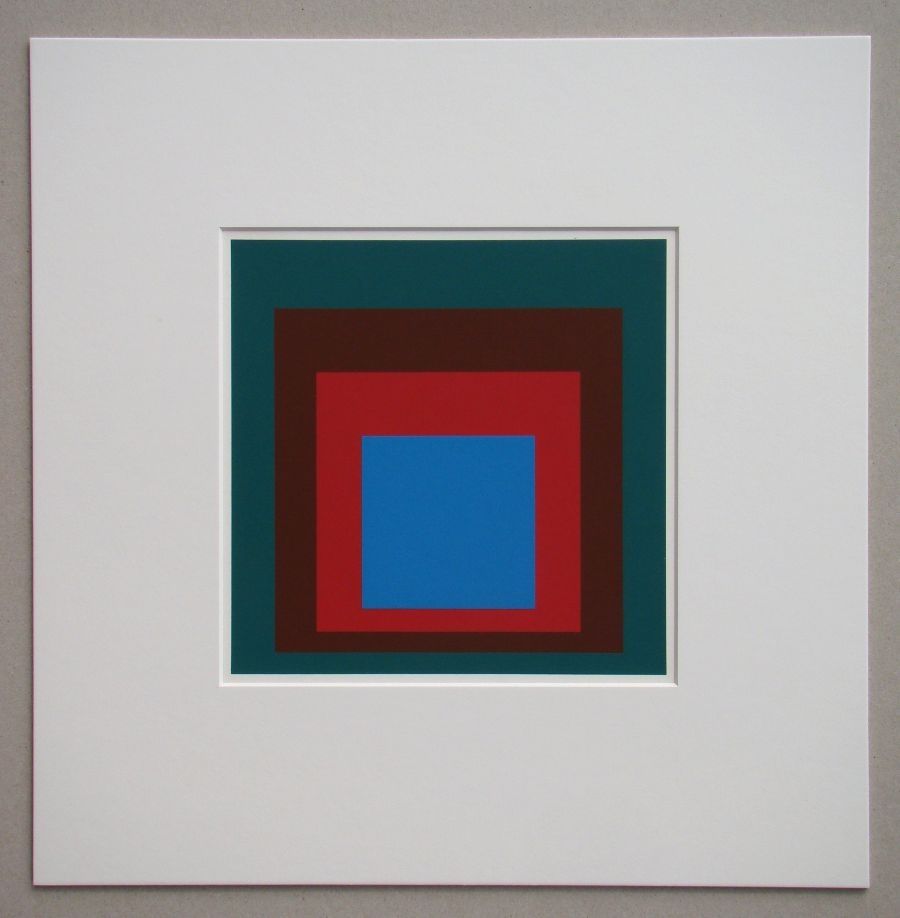 シルクスクリーン Albers - Protected Blue