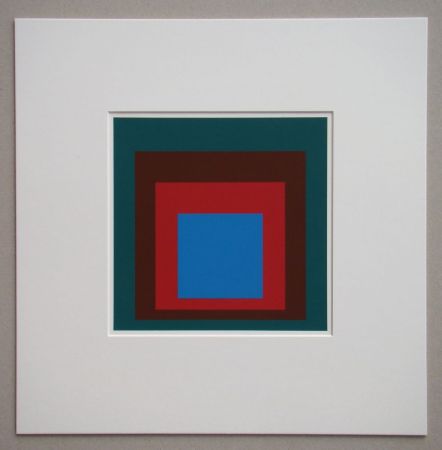 シルクスクリーン Albers - Protected Blue