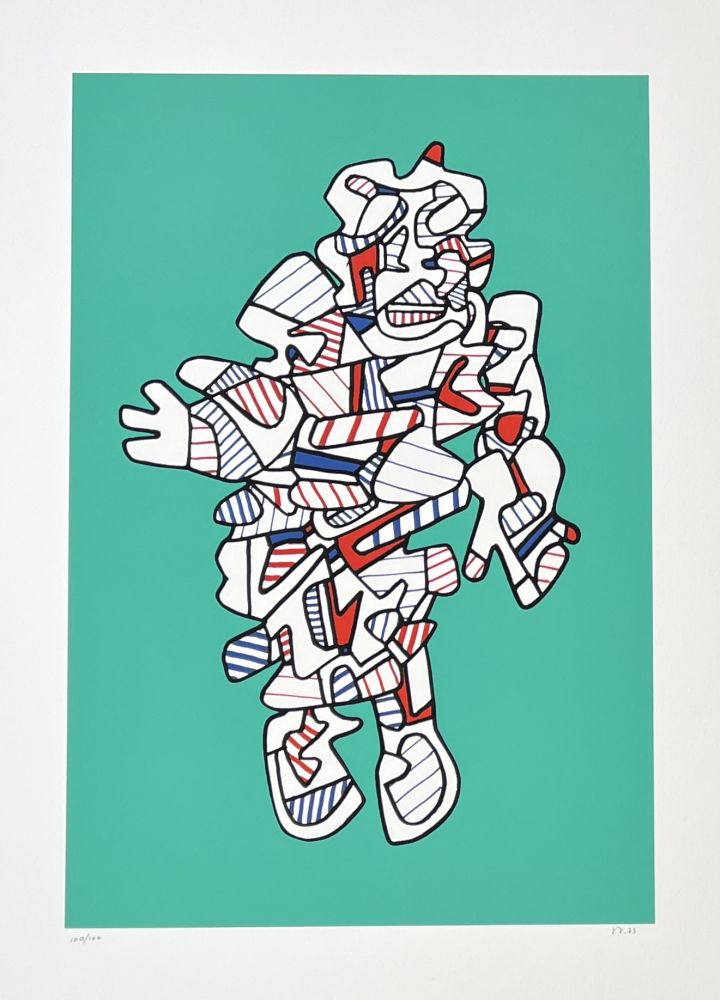 シルクスクリーン Dubuffet - Protestator, from Présences fugaces series