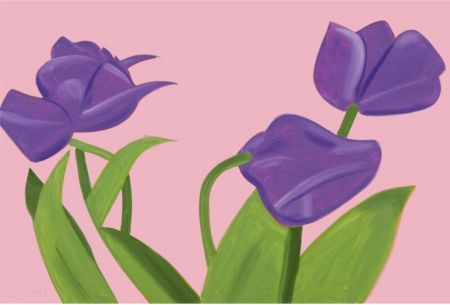 シルクスクリーン Katz - Purple Tulips 1 from the Flowers portfolio