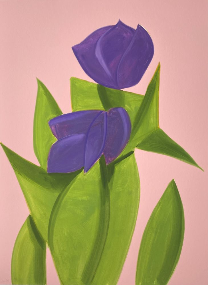 シルクスクリーン Katz - Purple Tulips 2