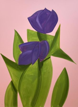 シルクスクリーン Katz - Purple Tulips 2 from the Flowers portfolio