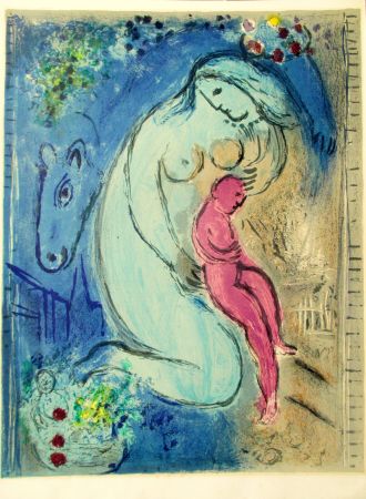 リトグラフ Chagall - Quai aux fleurs