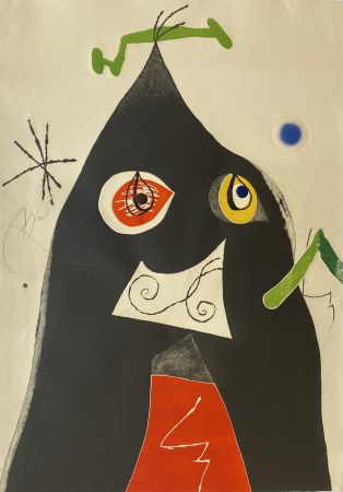 エッチングと　アクチアント Miró - Quatre Colors Aparien El Mon I (Four Colors will Beat the World I)