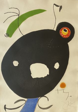 エッチングと　アクチアント Miró - Quatre Colors Aparien El Mon IV (Four Colors will Beat the World IV)