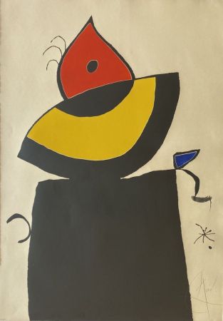 エッチングと　アクチアント Miró - Quatre Colors Aparien El Mon V