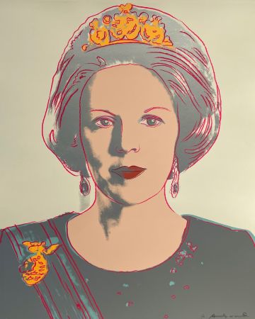 シルクスクリーン Warhol - Queen Beatrix of the Netherlands 339