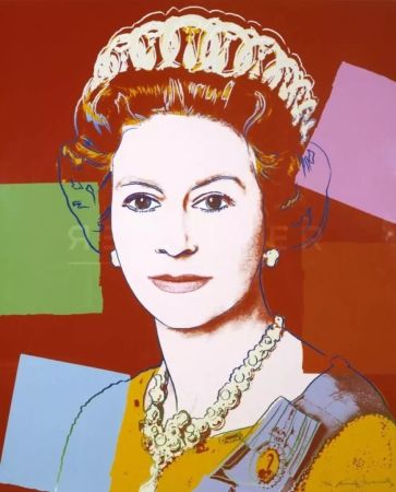 シルクスクリーン Warhol - Queen Elizabeth II 334