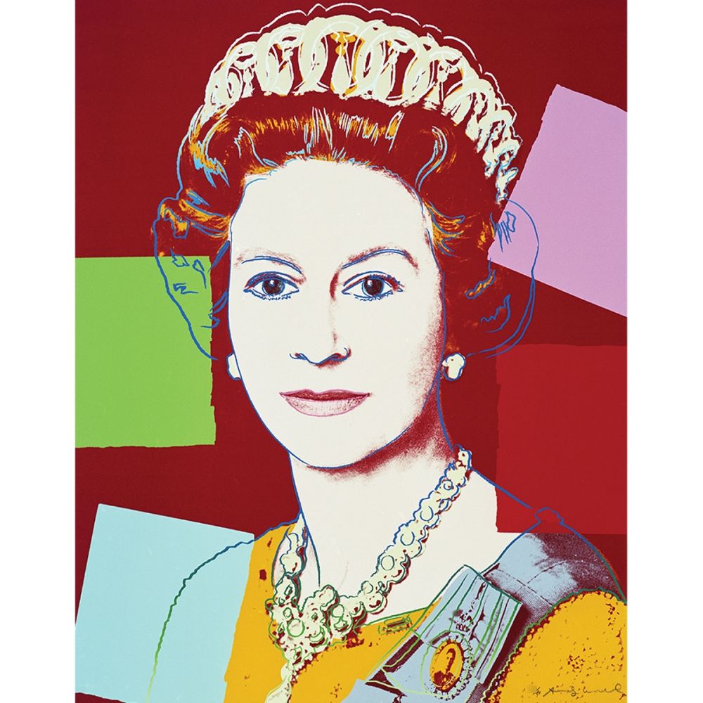 シルクスクリーン Warhol - Queen Elizabeth II of the United Kingdom 334 by Andy Warhol