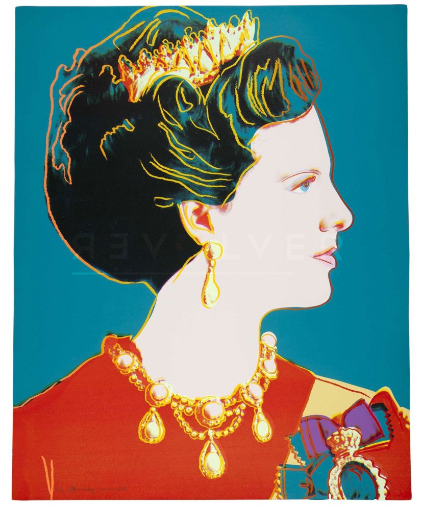 シルクスクリーン Warhol - Queen Margrethe II of Denmark 343 by Andy Warhol