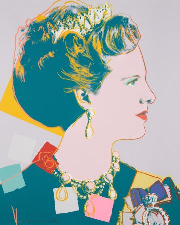 シルクスクリーン Warhol - Queen Margrethe II of Denmark (FS II342)