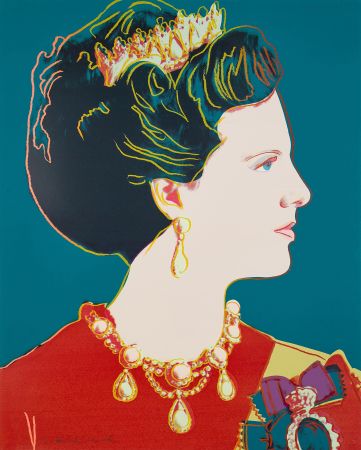 シルクスクリーン Warhol - Queen Margrethe II of Denmark (FS II.343)