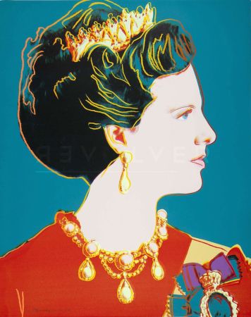 シルクスクリーン Warhol - Queen Margrethe II of Denmark (FS II.343)