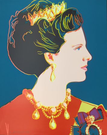 シルクスクリーン Warhol - Queen Margrethe II of Denmark (FS II.343)