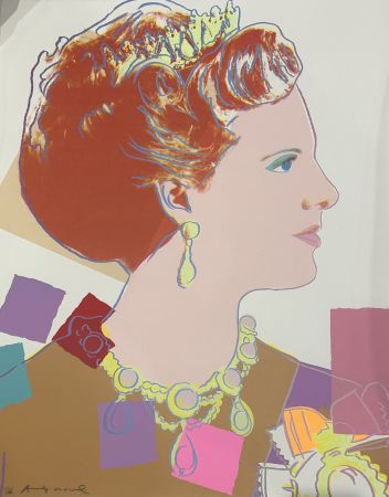 シルクスクリーン Warhol - Queen Margrethe II of Denmark (FS II344)