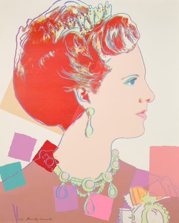 シルクスクリーン Warhol - Queen Margrethe II of Denmark (FS II344)