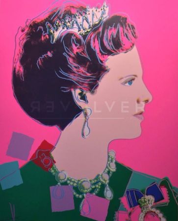 シルクスクリーン Warhol - Queen Margrethe II of Denmark (FS II.345)