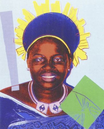 シルクスクリーン Warhol - Queen Ntombi Twala 347