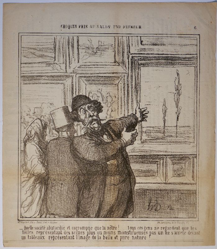 リトグラフ Daumier - – Quelle société abatardie et corrompue que la nôtre!.....