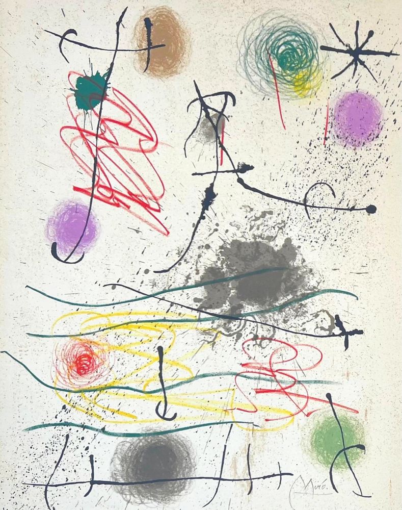 リトグラフ Miró - Quelques fleurs pour des amis 