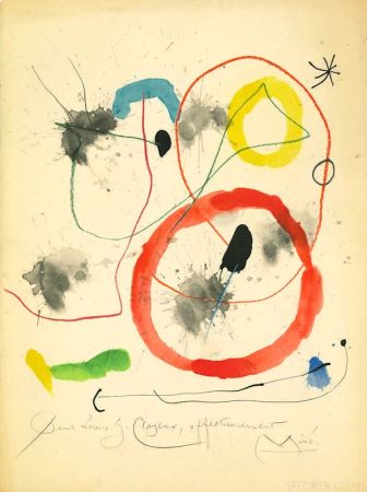ステンシル Miró - Quelques Fleurs pour des Amis: Pour Louis Gabriel Clayeux