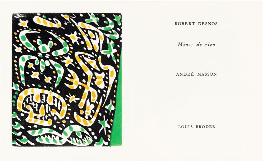 挿絵入り本 Masson - R. Desnos: MINES DE RIEN. 4 gravures originales en couleurs (1957).