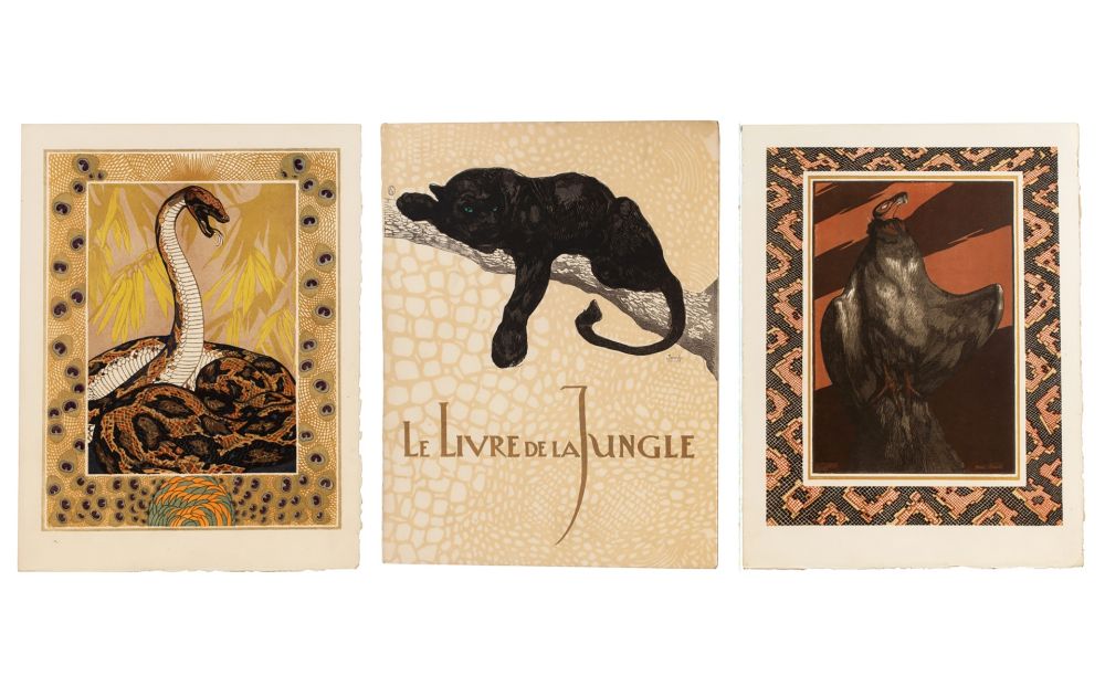 挿絵入り本 Jouve - R. Kipling. LE LIVRE DE LA JUNGLE. Suivi du Second Livre de la Jungle (L'exemplaire numéro 1 assemblé en 1918).