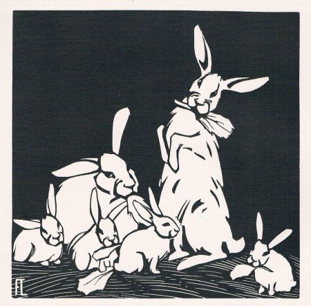 木版 Lang - Rabbits