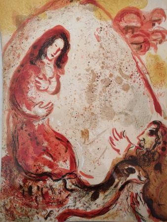 リトグラフ Chagall - Rachel dérobe les Idoles de son Père