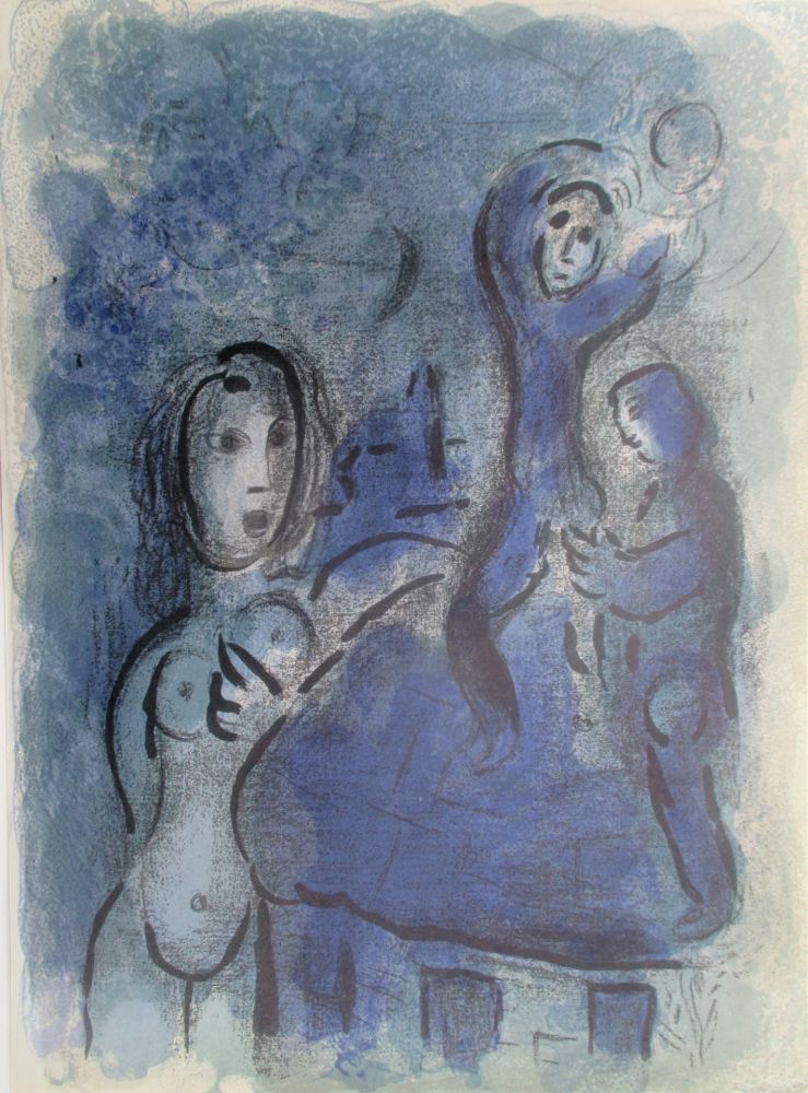 リトグラフ Chagall - Rahab et les Espions de Jericho/ Rahab and the spies of Jericho