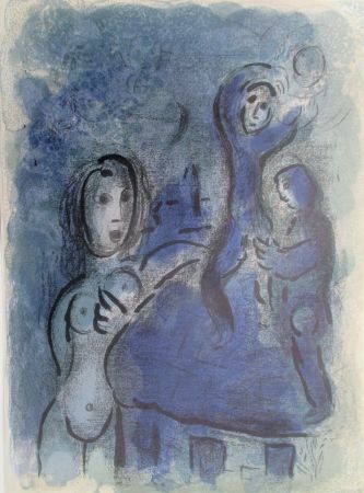 リトグラフ Chagall - Rahab et les Espions de Jericho/ Rahab and the spies of Jericho