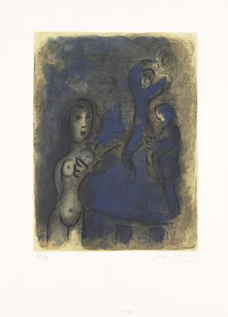 リトグラフ Chagall - Rahab et les espions de Jéricho 