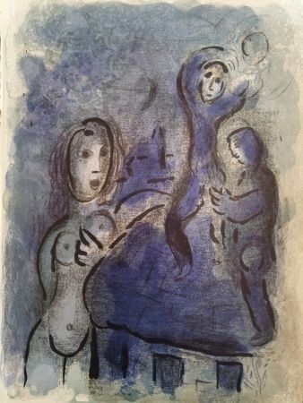 リトグラフ Chagall - Rahah et les espions de Jéricho