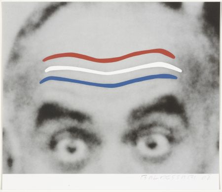 シルクスクリーン Baldessari - Raised Eyebrows/Furrowed Foreheads (Red, White, and Blue) from Artists for Obama