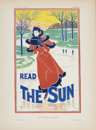 リトグラフ Rhead - Read the Sun,1897