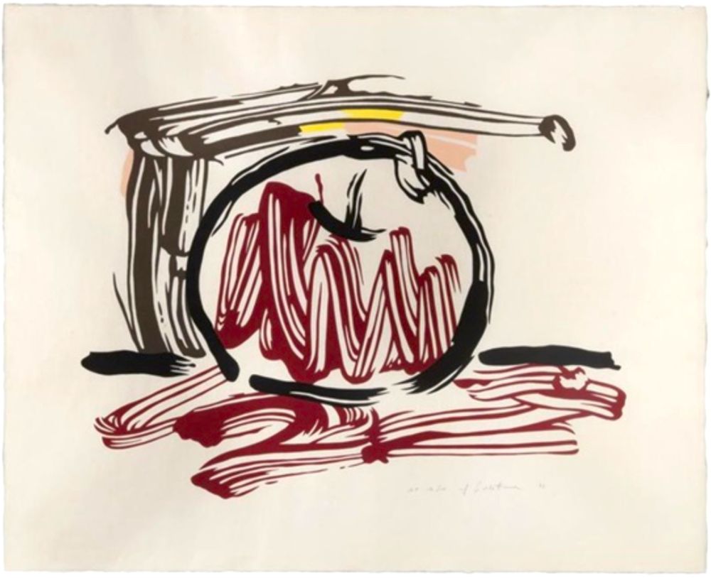 木版 Lichtenstein - Red Apple, from Seven Apple Woodcuts Series (C. 196) 
