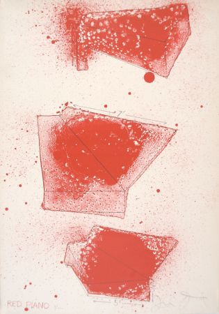 リトグラフ Dine - Red Piano