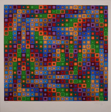 リトグラフ Vasarely - Reflets b, 1978 - Hand-signed & numbered!