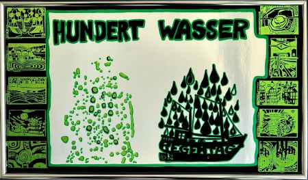 シルクスクリーン Hundertwasser - Regentag