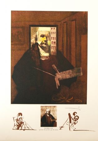リトグラフ Dali - 	Rembrandt 