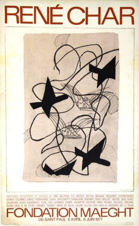 リトグラフ Braque - René  Char  Exposition Fondation Maeght