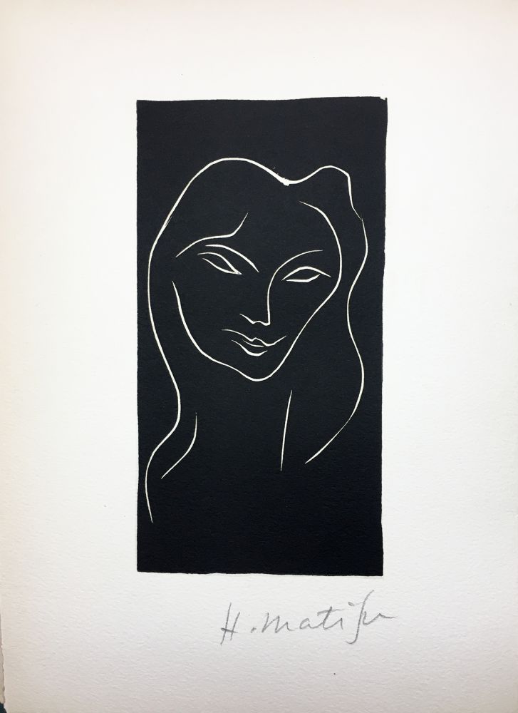 挿絵入り本 Matisse - René Char : LE POÈME PULVÉRISÉ. Linogravure originale signée (1947).