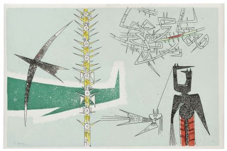 挿絵入り本 Lam - René Char. LE REMPART DE BRINDILLES. 5 gravures de Wifredo Lam (Broder Editeur 1953).