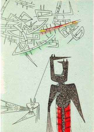 挿絵入り本 Lam - René Char. LE REMPART DE BRINDILLES. 5 gravures de Wilfredo Lam (Broder Editeur 1953).