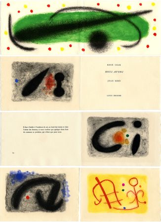 挿絵入り本 Miró - René Char. NOUS AVONS. 5 gravures en couleurs (L. Broder, Paris 1959)