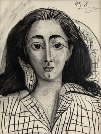 リトグラフ Picasso - Retrato de Jacqueline