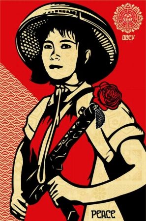 シルクスクリーン Fairey - Revolution Woman