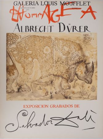 挿絵入り本 Dali - Rhinocéros : Hommage à Albrecht Dürer