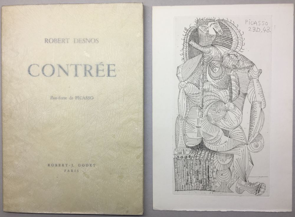 挿絵入り本 Picasso - Robert Desnos. CONTRÉE. 