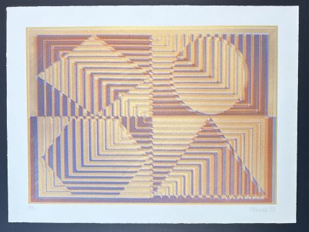シルクスクリーン Polesello - Rogelio Polesello (1939-2014) - Agata - Screen printing on BFK Rives paper - 1975